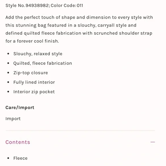 NWT Free People Pucker Up Fleece Carryall - Picture 4 of 6